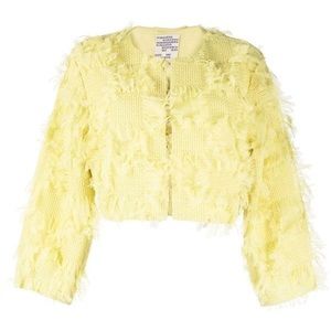 Baum und Pfergarten yellow Beckett textured cropped jacket NWT